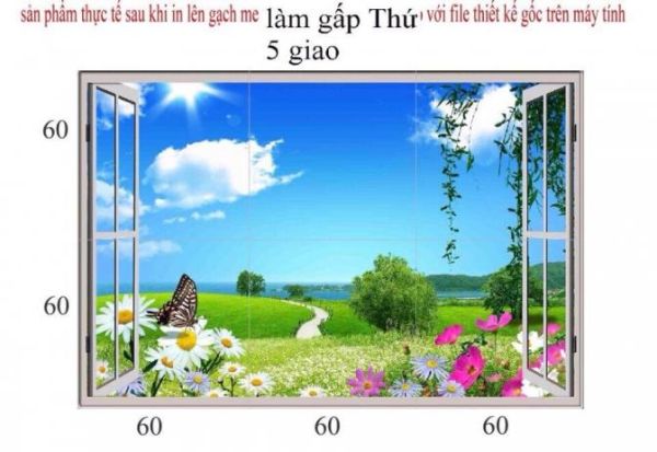 Gạch tranh  giá rẻ  phong cảnh đẹp 180x120