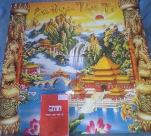 Tranh gạch giá rẻ  cảnh cửu huyền thái tổ