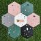 Gạch lục giác terrazzo màu hồng