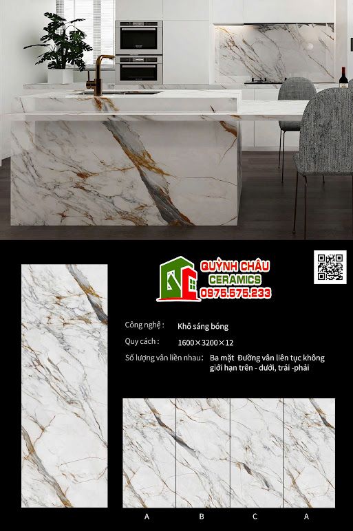 Gạch 160x320 lát nền phòng khách đẹp đá nung kết