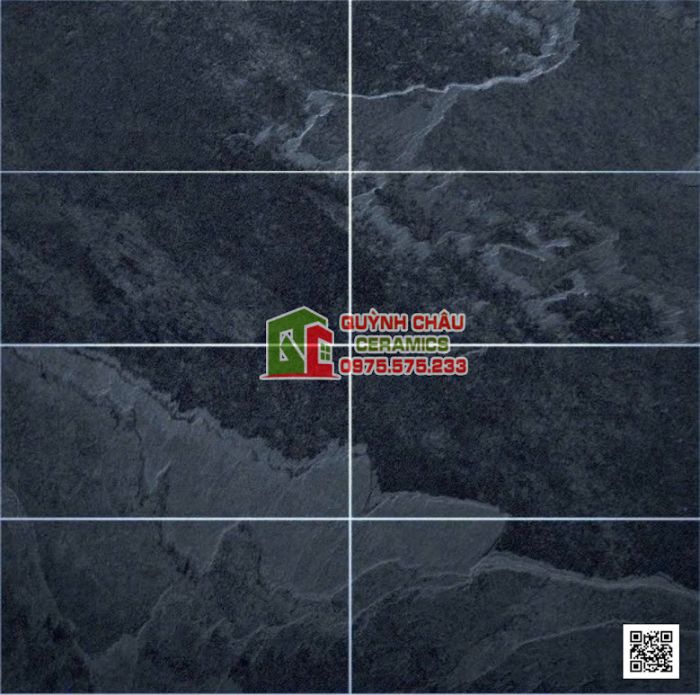 Gạch 30x60 ấn độ đen mờ giả đá cao cấp
