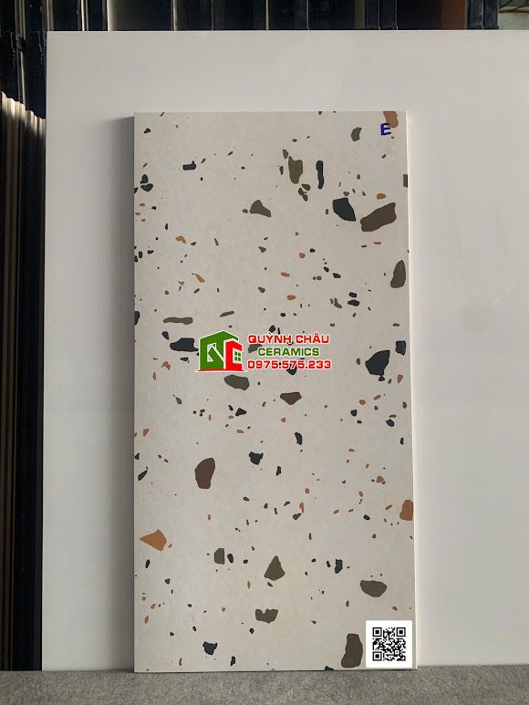 Gạch 30x60 terrazzo hạt lớn nhỏ đa sắc