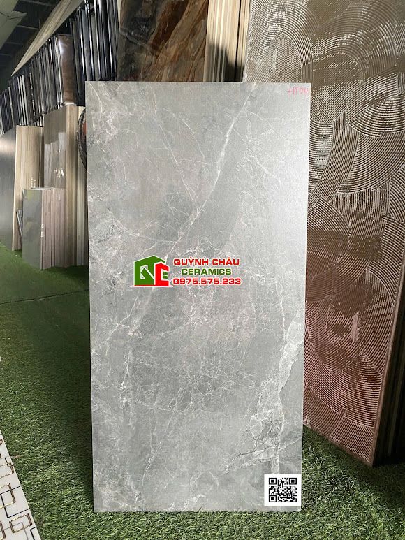 Gạch 40x80 mờ vân đá xám đậm