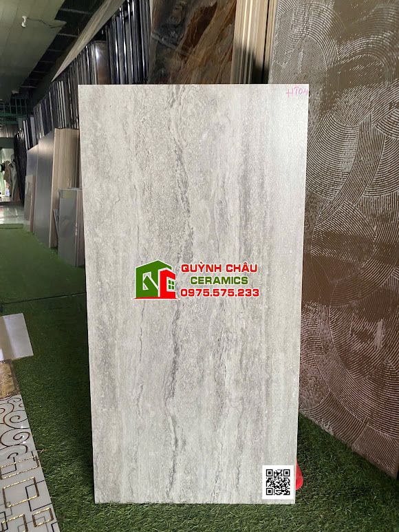 Gạch 40x80 Travertine vân đá xám mờ