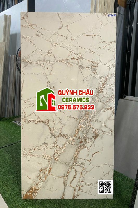 Gạch 600x1200 ấn độ Sparkele versace crema vân đá rạn carving