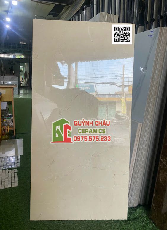 Gạch 60x120 bóng kem vân nhẹ cao cấp