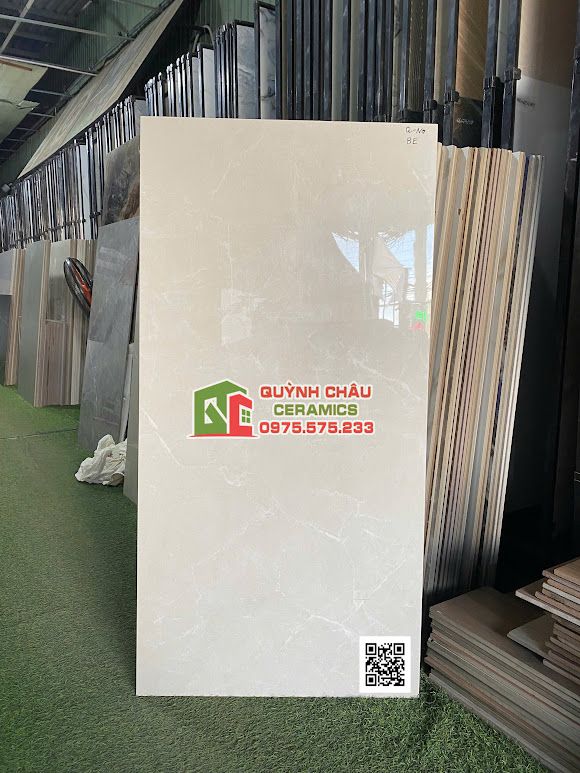 Gạch 60x120 bóng kính kem nhạt cao cấp