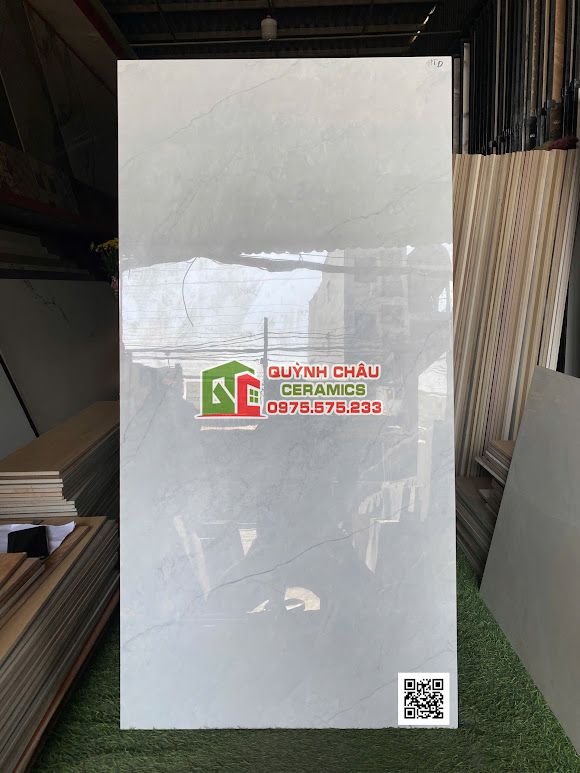 Gạch 60x120 bóng kính xám vân