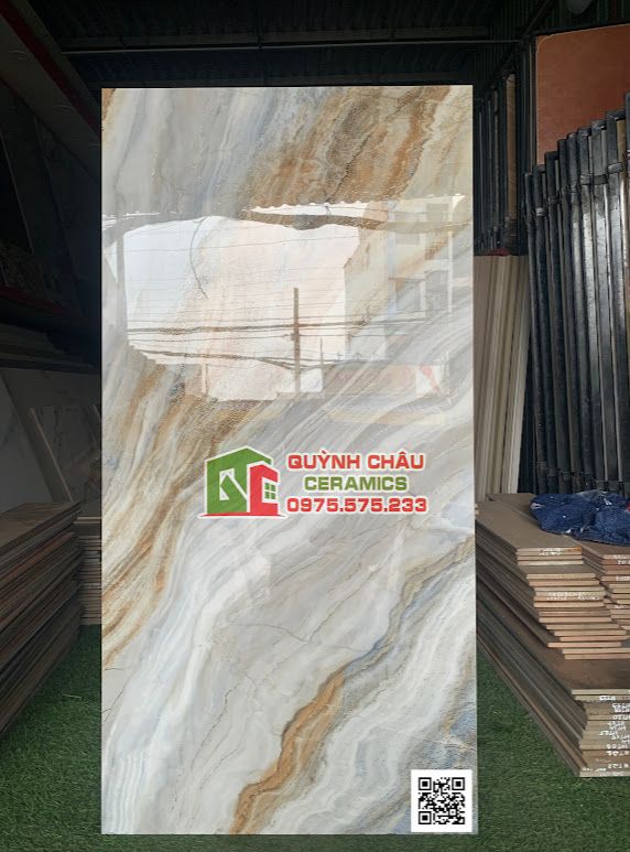 Gạch 60x120 khắc kim vân cát vàng đá bóng cao cấp
