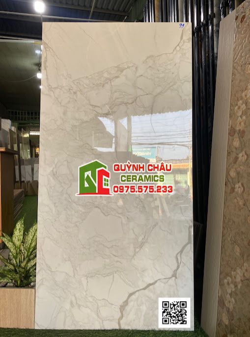 Gạch 60x120 màu xám vân đá rạn và xoắn Octopus Grey bề mặt bóng kiếng