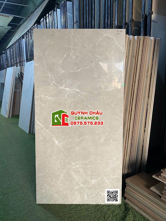 Gạch 60x120 nhập khẩu bóng kính xám nhạt cao cấp