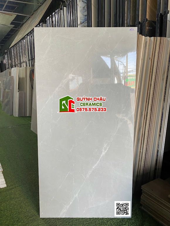 Gạch 60x120 Vicenza màu xám ghi bóng kính               