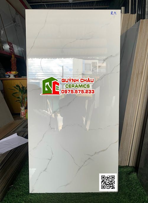 Gạch 60x120 viglacera đá trắng vân mây bóng kiếng Gạch 60x120 viglacera đá trắng vân mây bóng kiếng