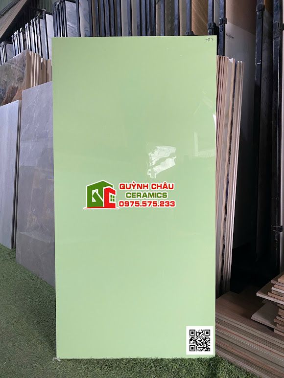Gạch 60x120 xanh lá đơn sắc bóng vi tinh