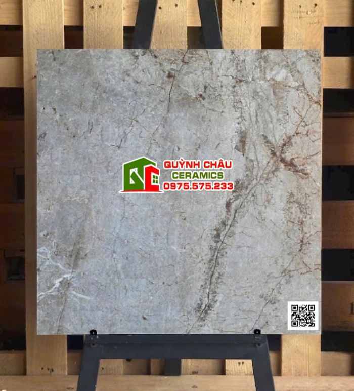 Gạch 60x60 ấn độ mờ xám vân đá rạn cao cấp          