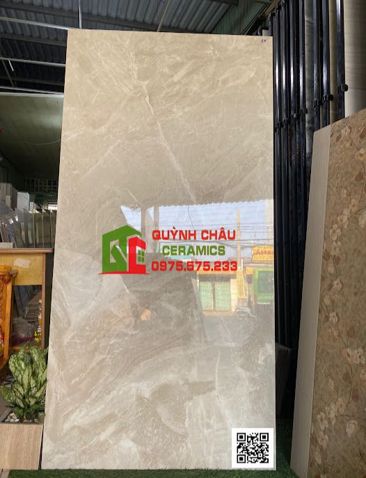 Gạch 80x160 ấn độ màu kem vân đá ngẫu nhiên Enisira Beige bề mặt bóng