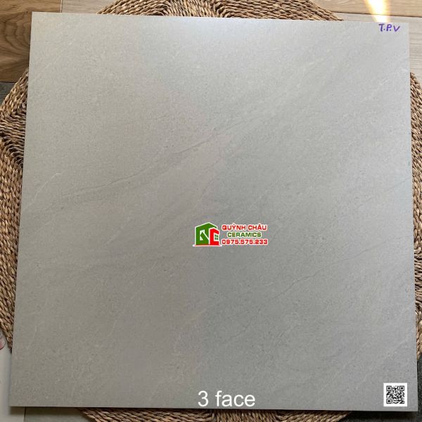 Gạch 80x80 Viglacera chất liệu xương đá bề mặt men mờ màu xám