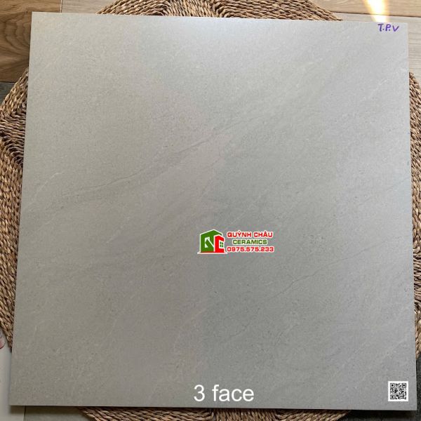 Gạch 80x80 Viglacera chất liệu xương đá bề mặt men mờ màu xám
