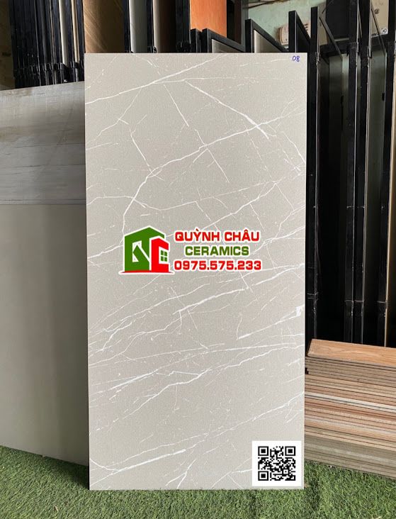 Gạch ấn độ 60x120 mờ xám dải vân trắng tia chớp cực sang đẹp đá đồng chất full body