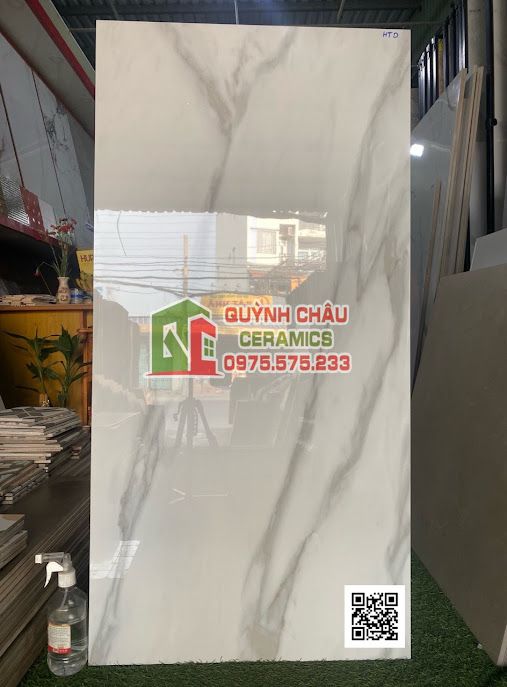 Gạch ấn độ 60x120 trắng marble vân đá xám bóng kiếng giá rẻ