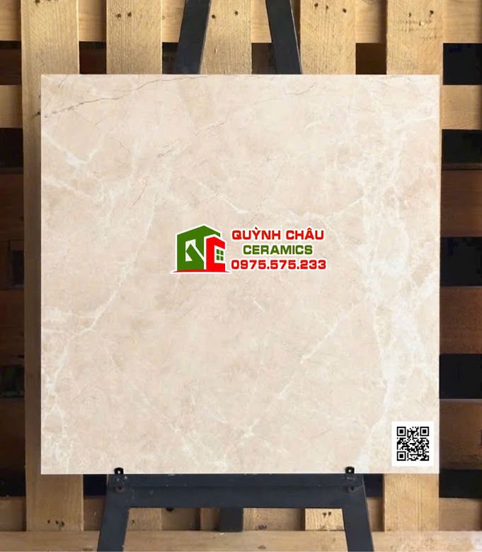 Gạch ấn độ 60x60 mờ kem vàng vân đá cao cấp                