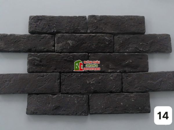 Gạch bê tông giả cổ bề mặt màu đen