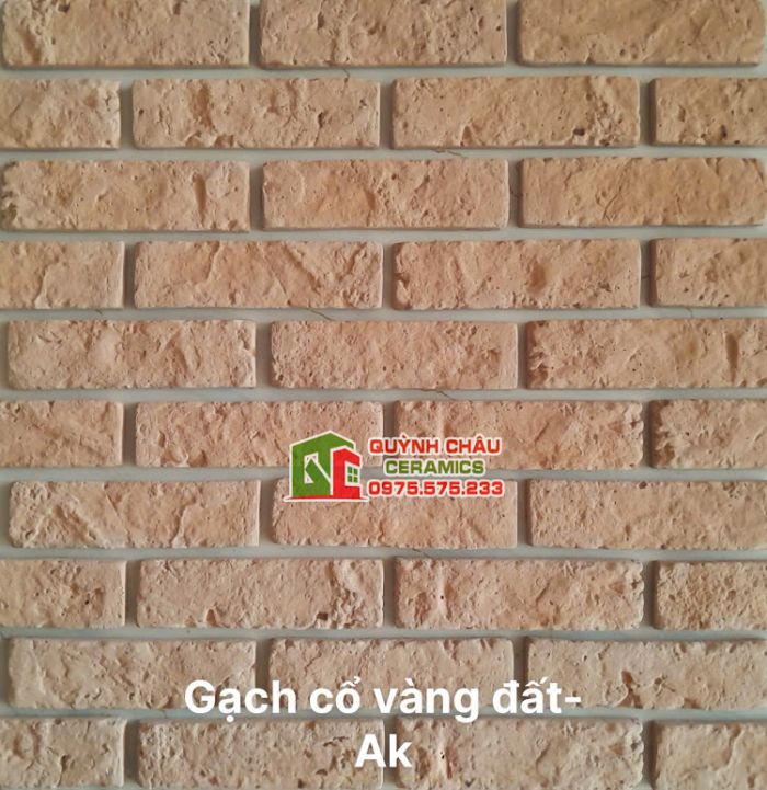 Gạch bê tông giả cổ màu vàng đất