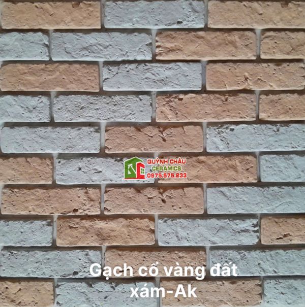 Gạch bê tông màu cổ vàng đất xám