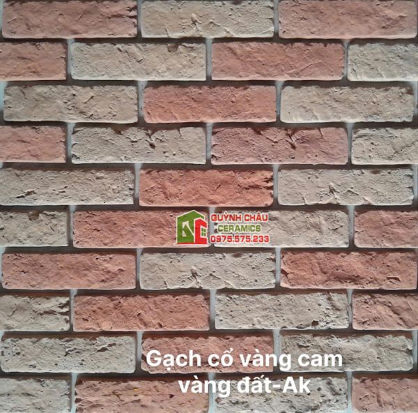 Gạch bê tông màu giả cổ vàng cam vàng đất