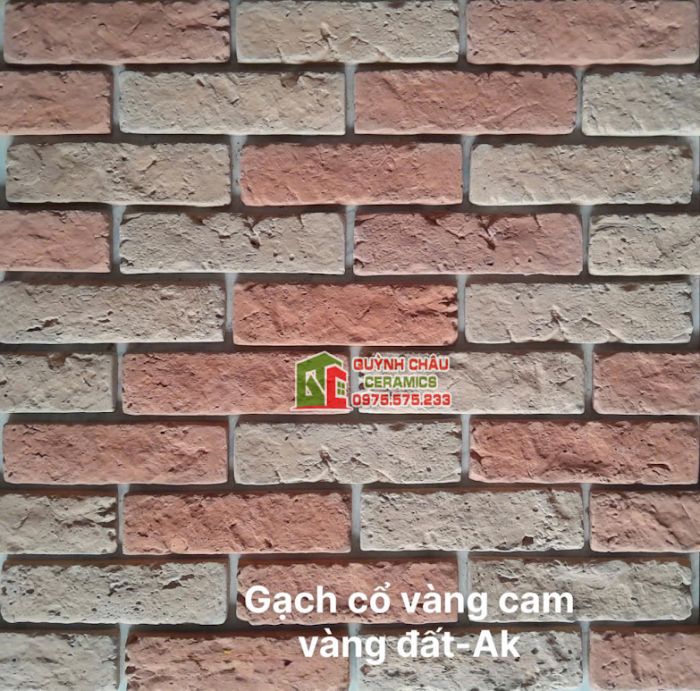 Gạch bê tông màu giả cổ vàng cam vàng đất