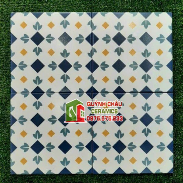 Gạch bông 20x20 cm hoa văn hiện đại