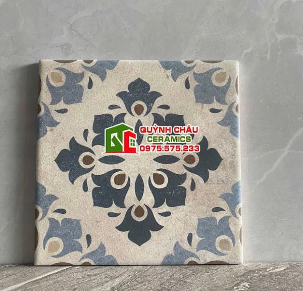 Gạch bông 20x20 hoa văn giả cổ tối giản