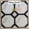Gạch bông 20x20 hoa văn ô đen nền trắng