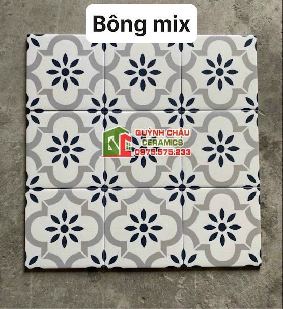 Gạch bông 20x20 hoa văn phong cách