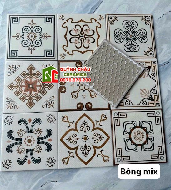 Gạch bông 20x20 hỗn hợp mix hoa văn đẹp