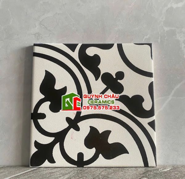 Gạch bông 20x20 lát quán cà phê hoa văn cổ điển