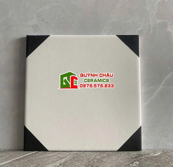 Gạch bông 20x20 trắng đen hình bát giác