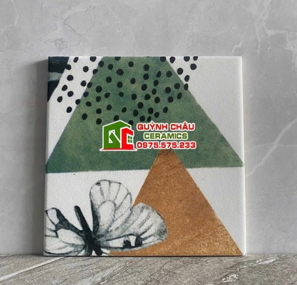 Gạch bông 20x20 trang trí hoa văn 3D độc đáo