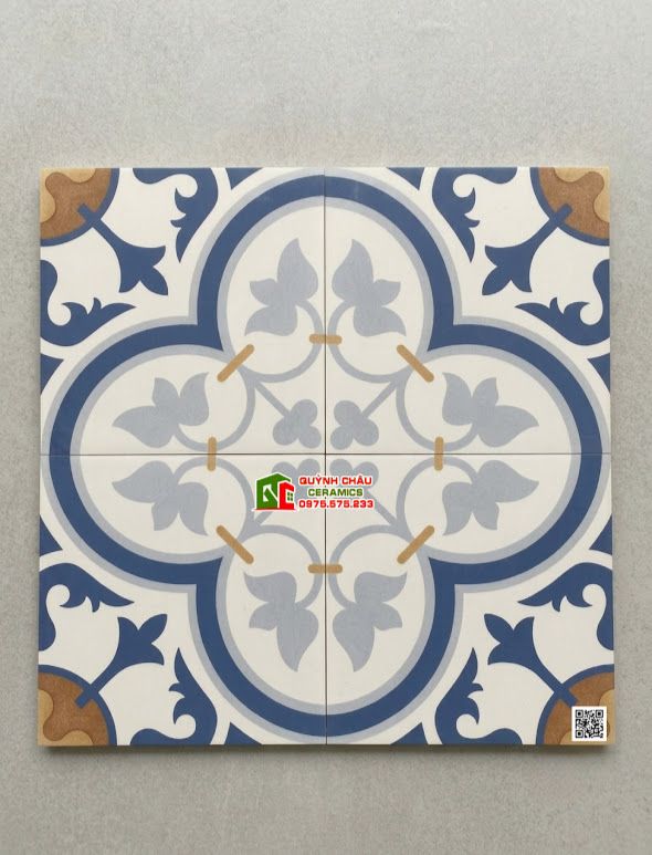 Gạch bông 30x30 hoa văn phong cách cổ điển
