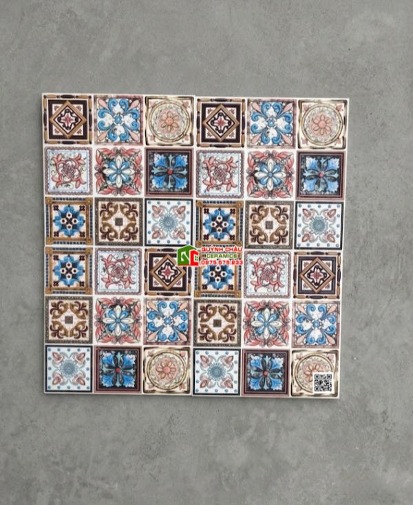 Gạch bông 30x30 trang trí mix nhiều họa tiết đẹp