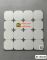 Gạch bông 40x40 nền trắng cánh hoa màu xanh rêu           