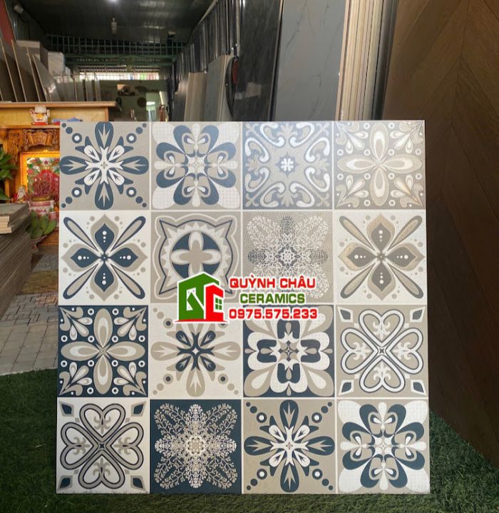 Gạch bông 60x60 mix nhiều hoa văn hiệu ứng