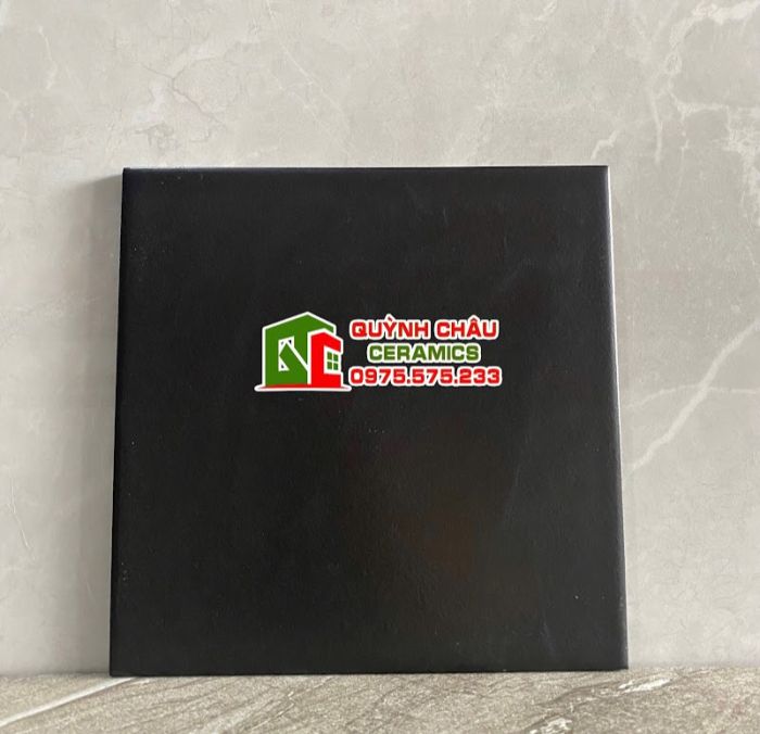 Gạch bông đen mờ đơn sắc 20x20 cm