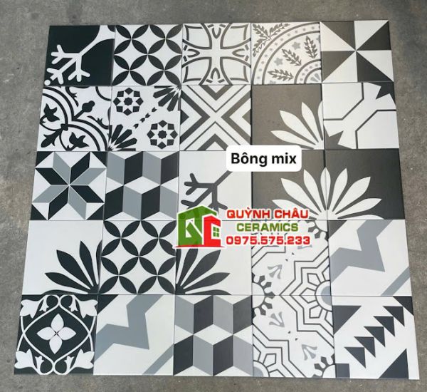 Gạch bông họa tiết hỗn hợp 20x20 trung quốc