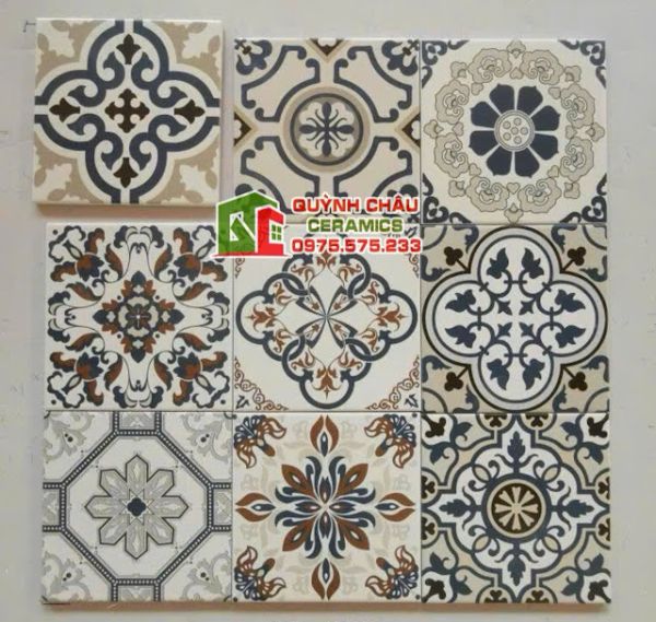 Gạch bông họa tiết phối trộn 20x20 cm
