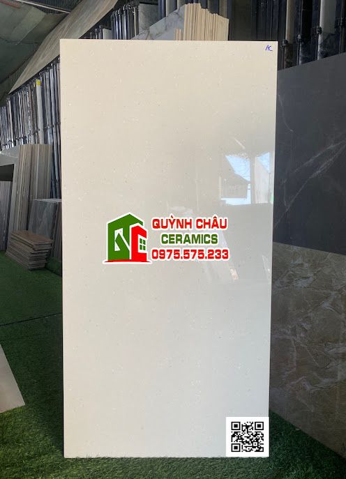 Gạch bóng kiếng 60x120 ấn độ màu kem vân đá