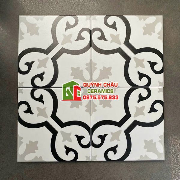  Gạch bông lát nền 20x20 hoa văn phong cách 
