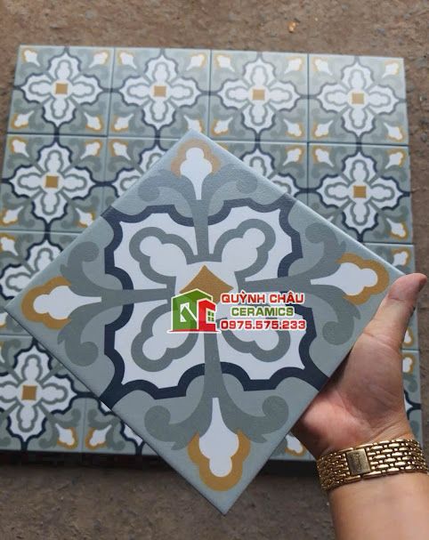 Gạch bông trung quốc 20x20 hoa văn giả cổ