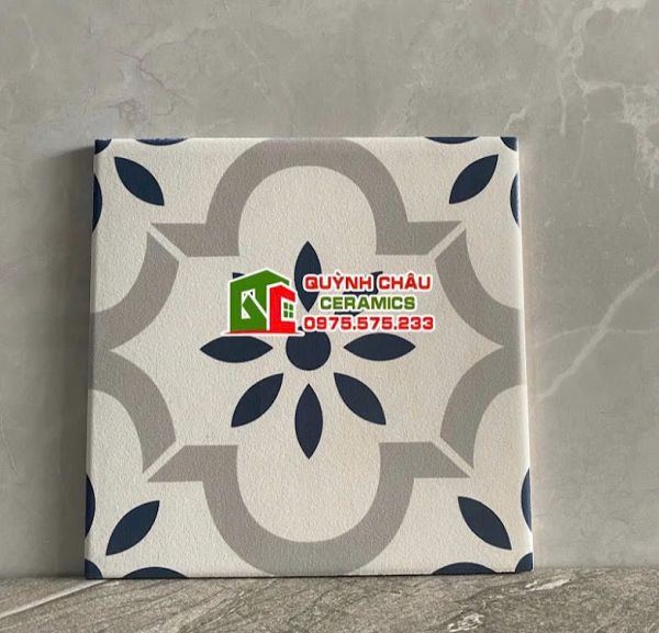 Gạch bông xương đá 20x20 hoạ tiết cánh hoa