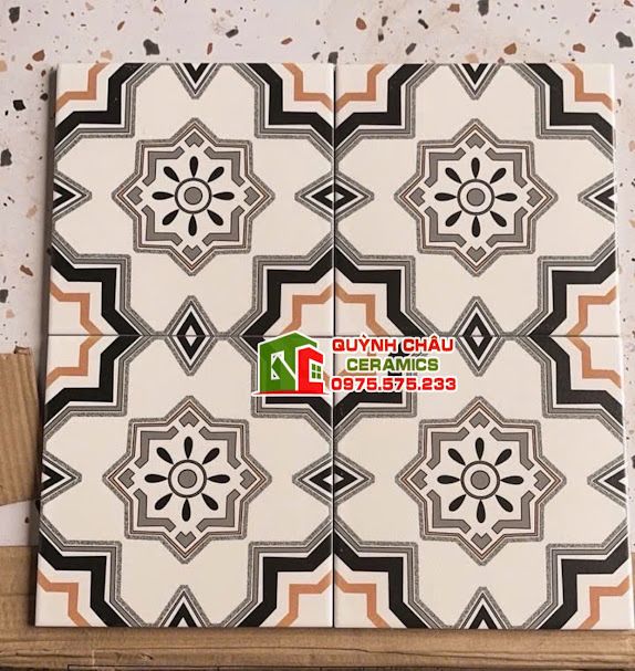 Gạch bông xương đá porcelain 20x20 trung quốc